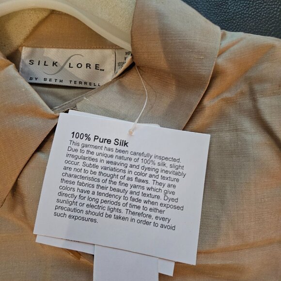 Vintage Silk Lore Beige Blouse Set - Picture 6 of 12